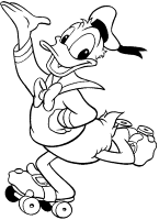 A coloring page of donald duck